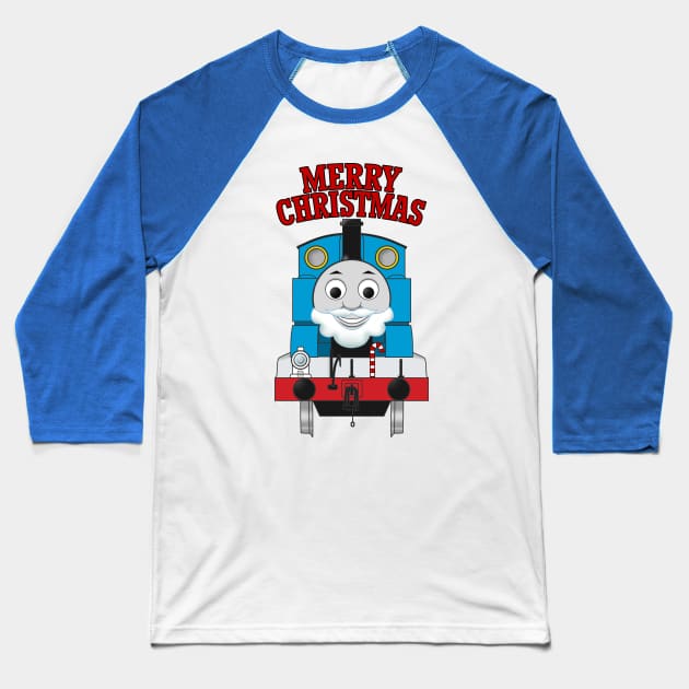 Thomas Merry Christmas Baseball T-Shirt by corzamoon